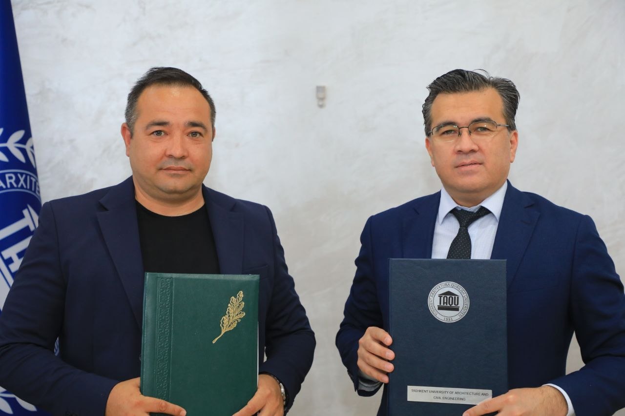 TOSHKENT ARXITEKTURA-QURILISH UNIVERSITETI va “OPTIMAL ARCHITECT GROUP” o‘rtasida memorandum imzolandi
